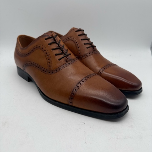 Aldo Other - BRAND NEW Aldo Sirari Cap Toe Brogue Oxfords Cognac Brown Leather Men’s Size 10